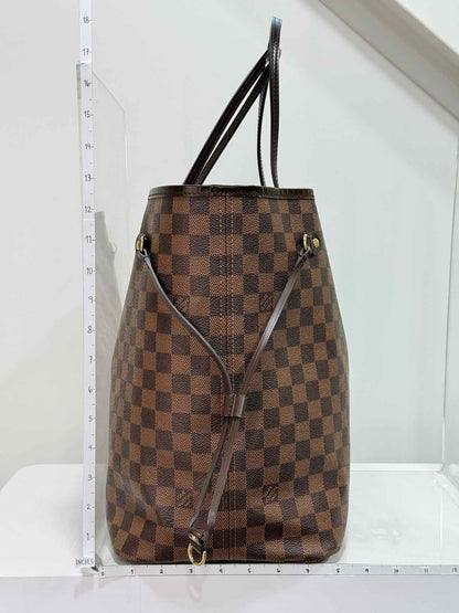 LOUIS VUITTON Neverfull Brown Damier Ebene Tote Bag