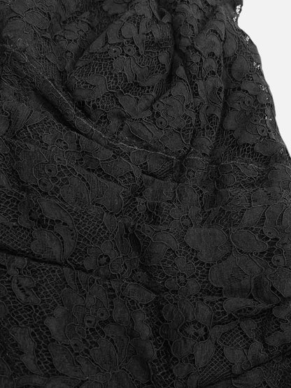 DOLCE & GABBANA Black Lace Size US 14 Knee Length Dress