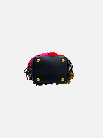 SAINT LAURENT Black Multicolor Bucket Bag