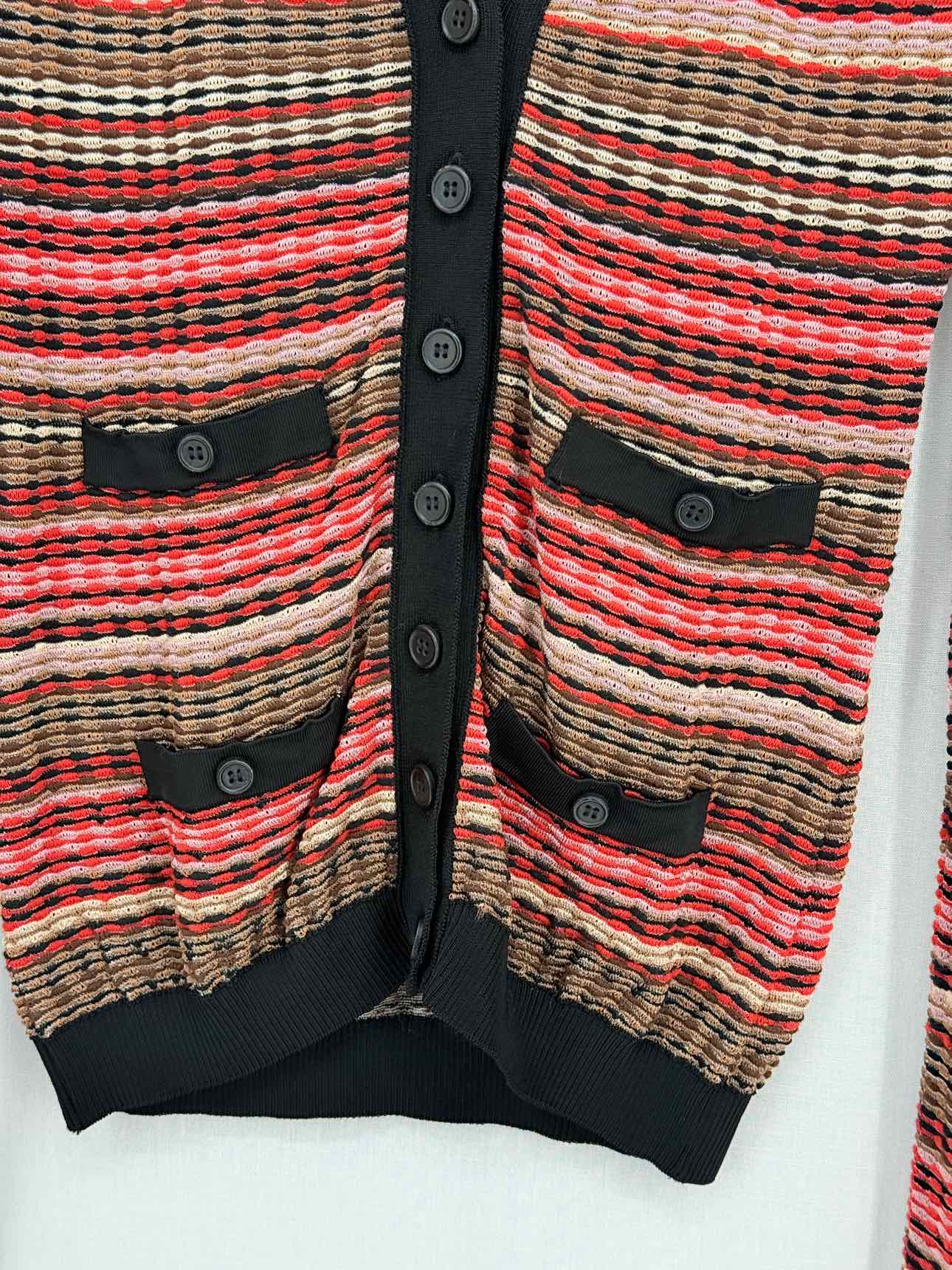 M MISSONI Red Multicolor Size US 2 Cardigan