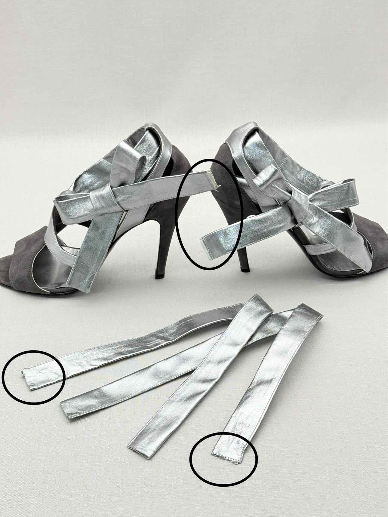PIERRE HARDY Black & Silver Size EU 37.5 Heeled Sandals