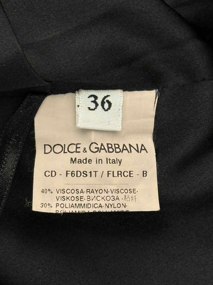 DOLCE & GABBANA Bodycon Black Lace Size US 4 Midi Dress