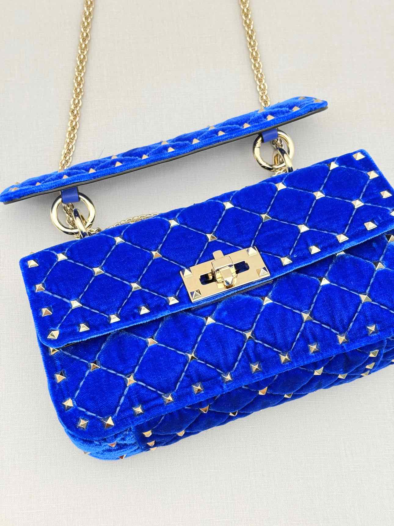 VALENTINO GARAVANI Rockstud Royal Blue Shoulder Bag