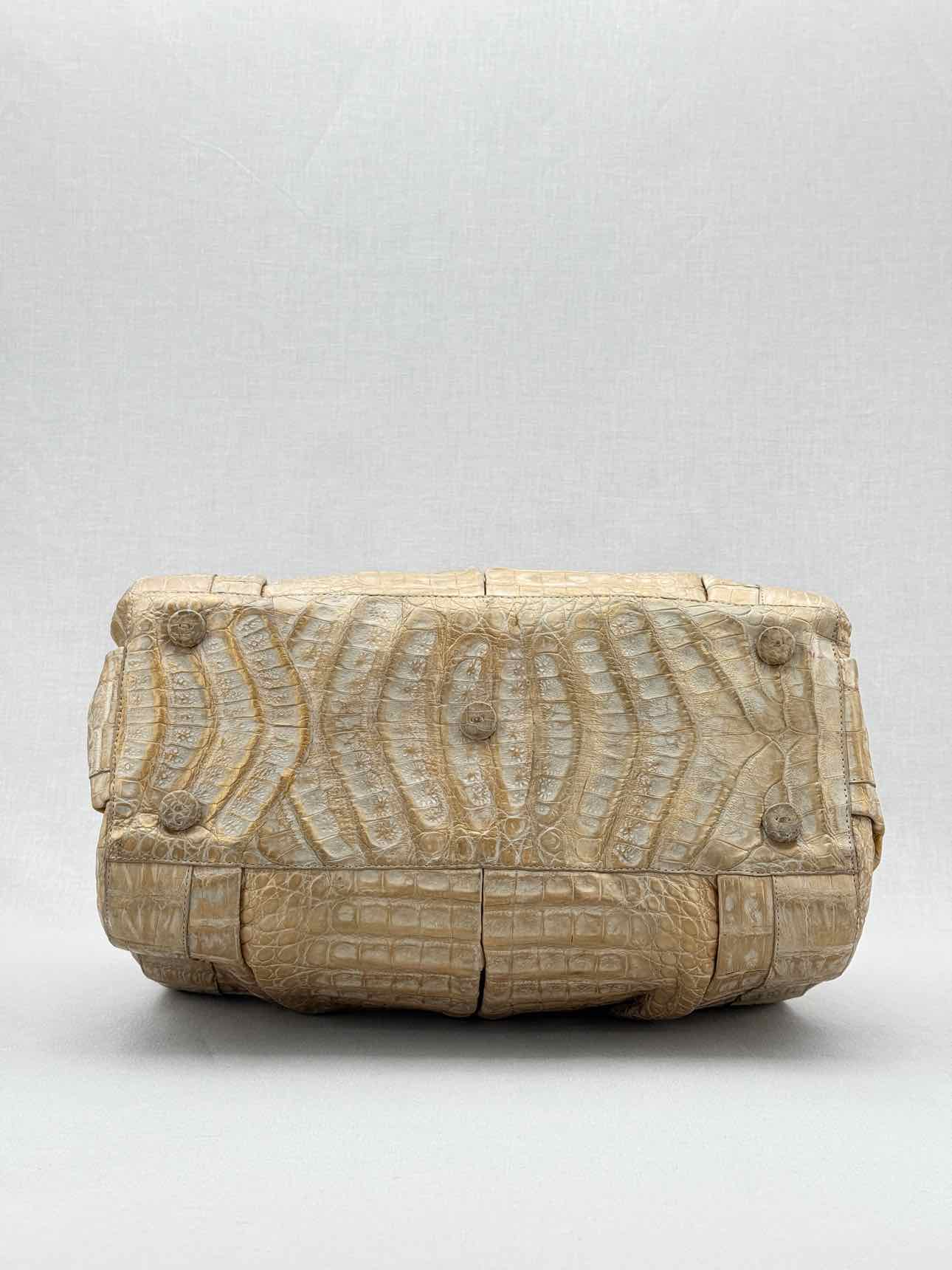 NANCY GONZALEZ Frame Beige Top Handle