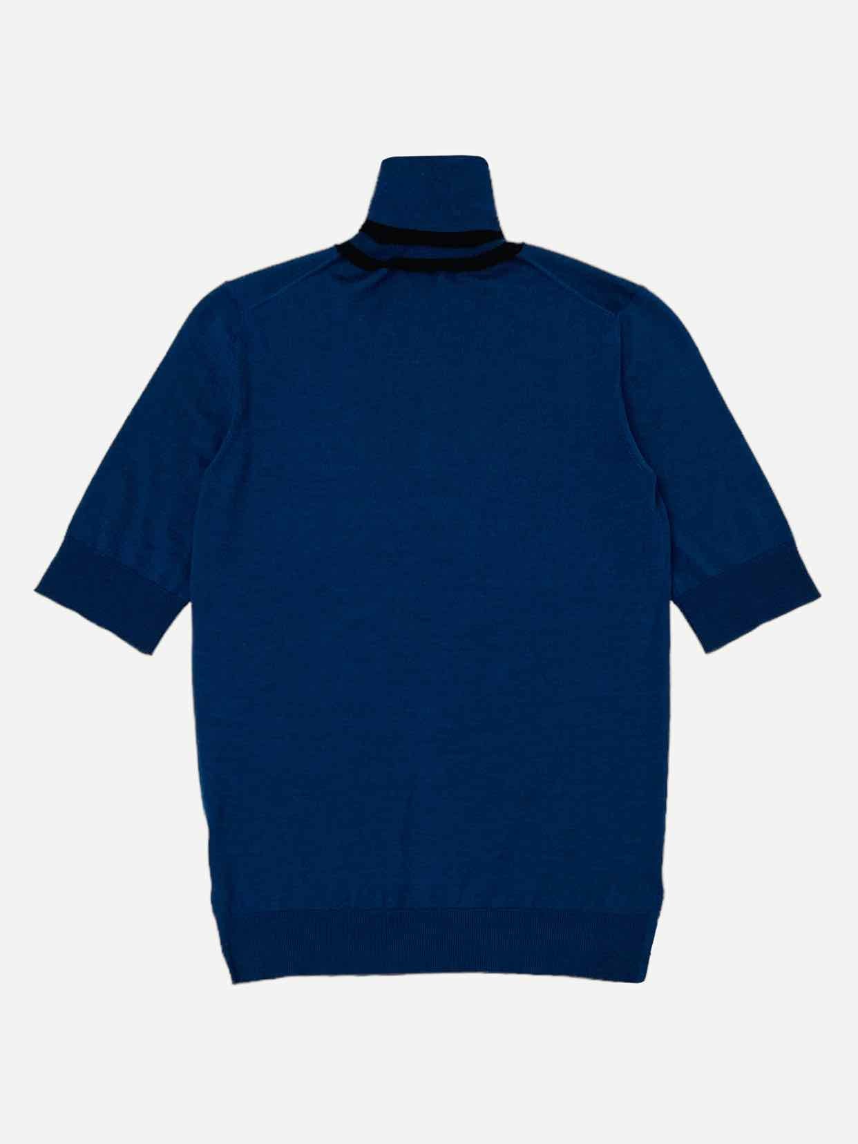 LOUIS VUITTON Polo Neck Navy Blue w/ Black Top