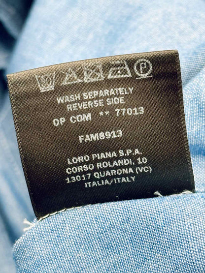 LORO PIANA Chambray Blue Size US 4 Shirt