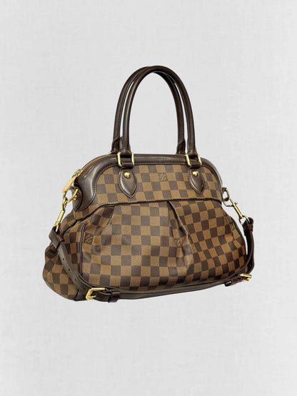 LOUIS VUITTON Trevi Brown Damier Ebene Top Handle