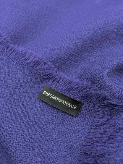 EMPORIO ARMANI Purple Fringed Scarf