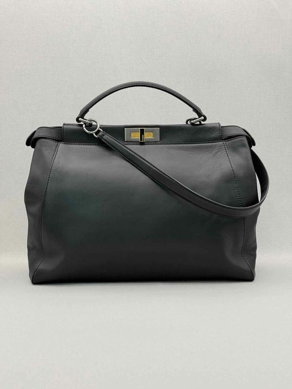 FENDI Peasant Black Top Handle