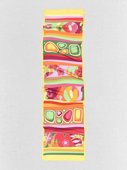 FREY WILLIE Pink Multicolor Printed Scarf
