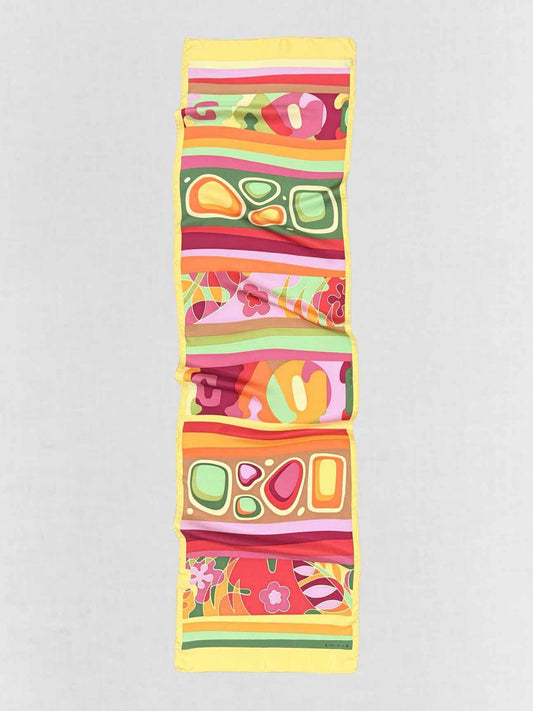 FREY WILLIE Pink Multicolor Printed Scarf