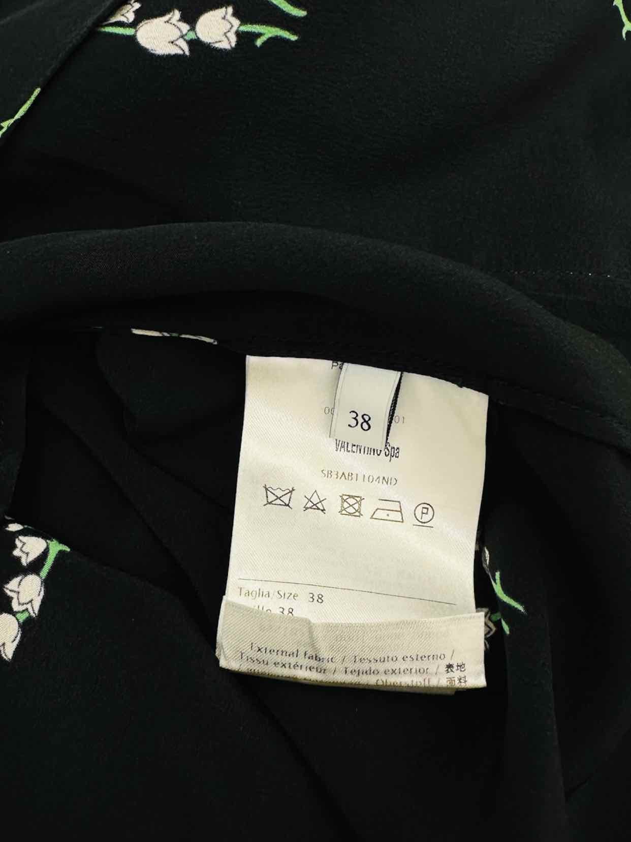 VALENTINO Pyjama Black w/ Green Floral Shirt