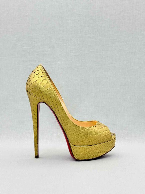 CHRISTIAN LOUBOUTIN Lady Peep Python Size EU 35.5 Pumps