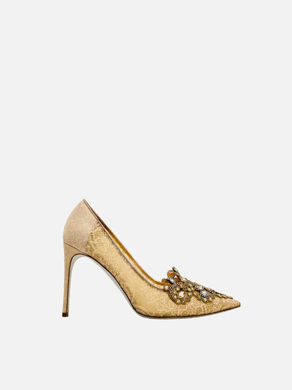 RENE CAOVILLA Beige Size EU 40.5 Pumps