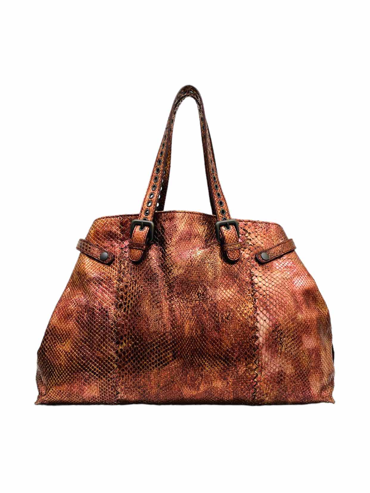 BOTTEGA VENETA Shopper Metallic Rust Tote Bag