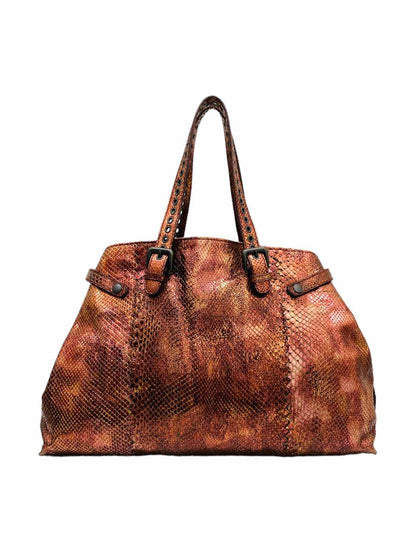 BOTTEGA VENETA Shopper Metallic Rust Tote Bag