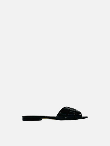 SAINT LAURENT Tribute Black Flats 38