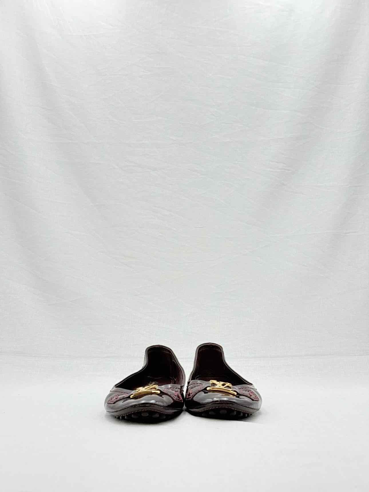 LOUIS VUITTON Oxford Burgundy Size EU 37 Ballet Flats