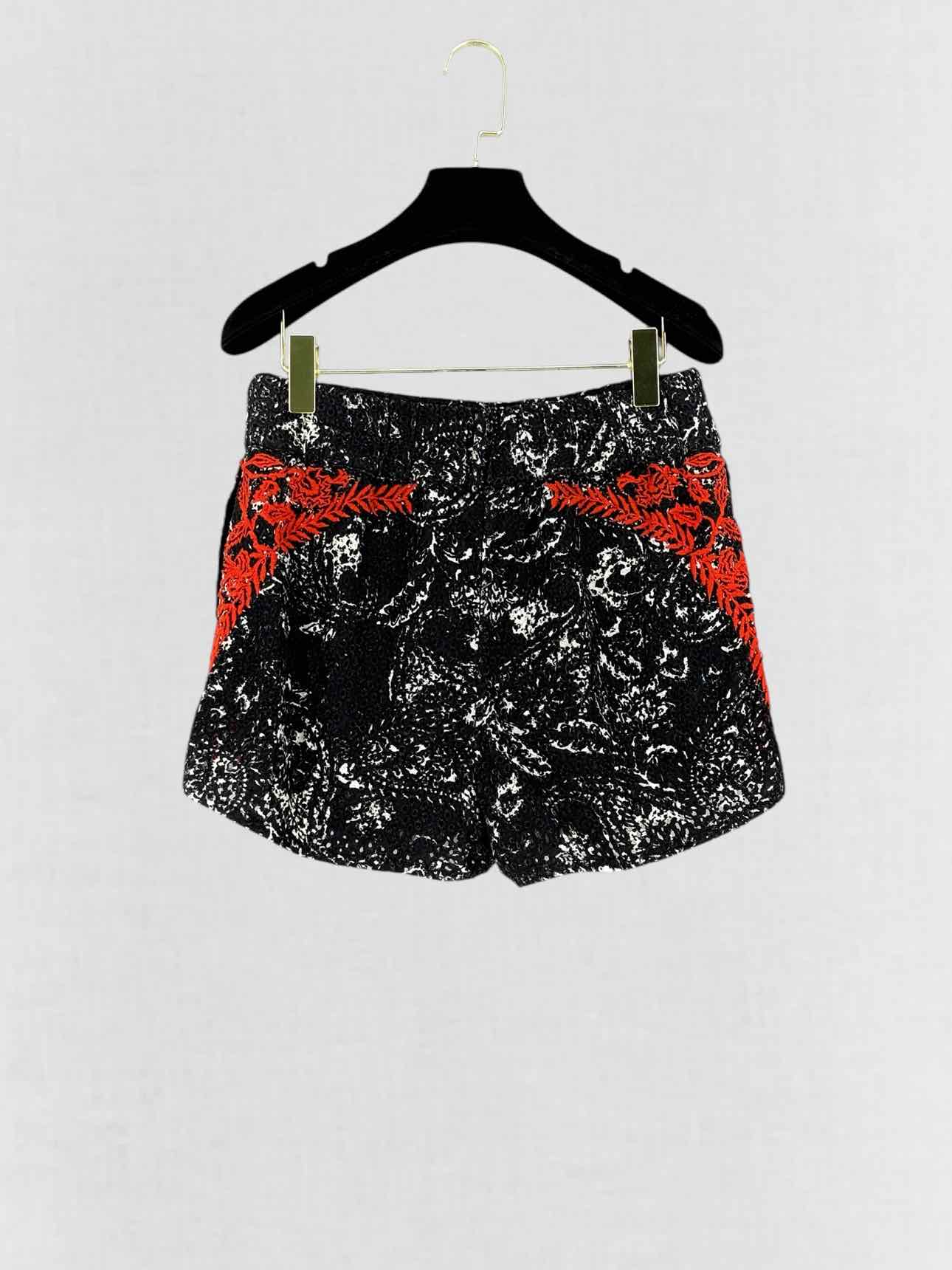 ISABEL MARANT Black & Red Size US 6 Top & Shorts Outfit