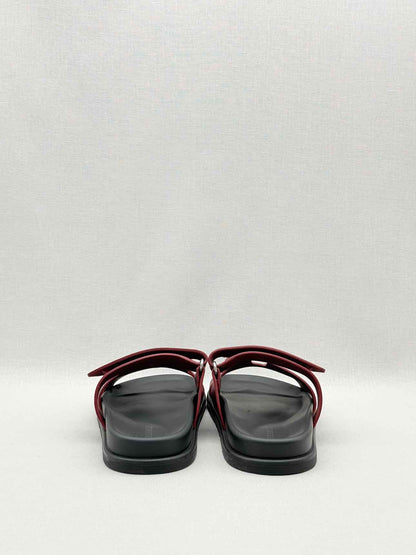 HERMES Chypre Rouge H Size EU 38.5 Sandals