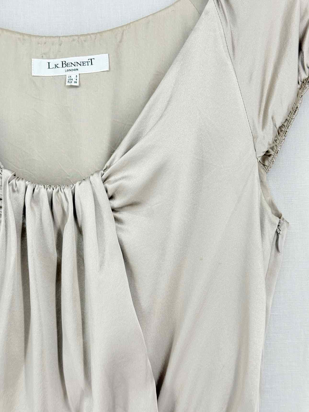 LK BENNETT Khaki Size US 4 Knee Length Dress