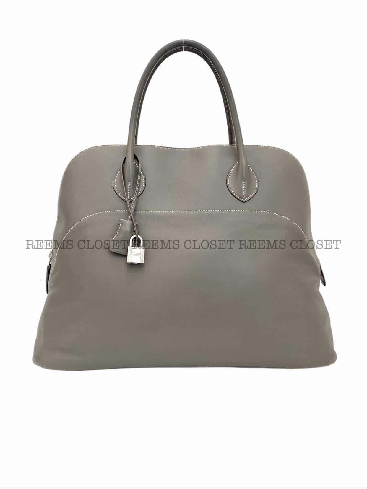 HERMES Bolide Relax Gris Souris Tote Bag