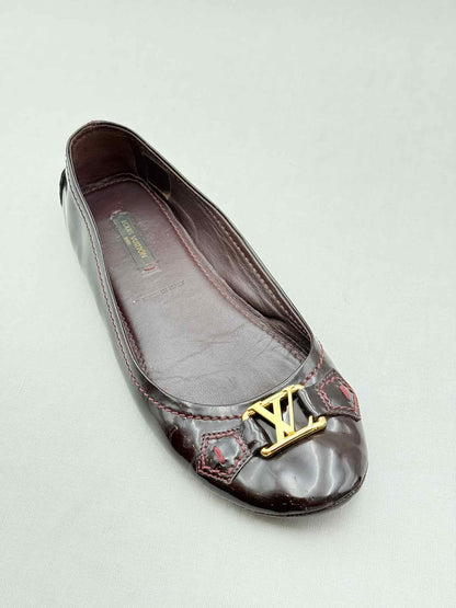 LOUIS VUITTON Oxford Burgundy Size EU 37 Ballet Flats