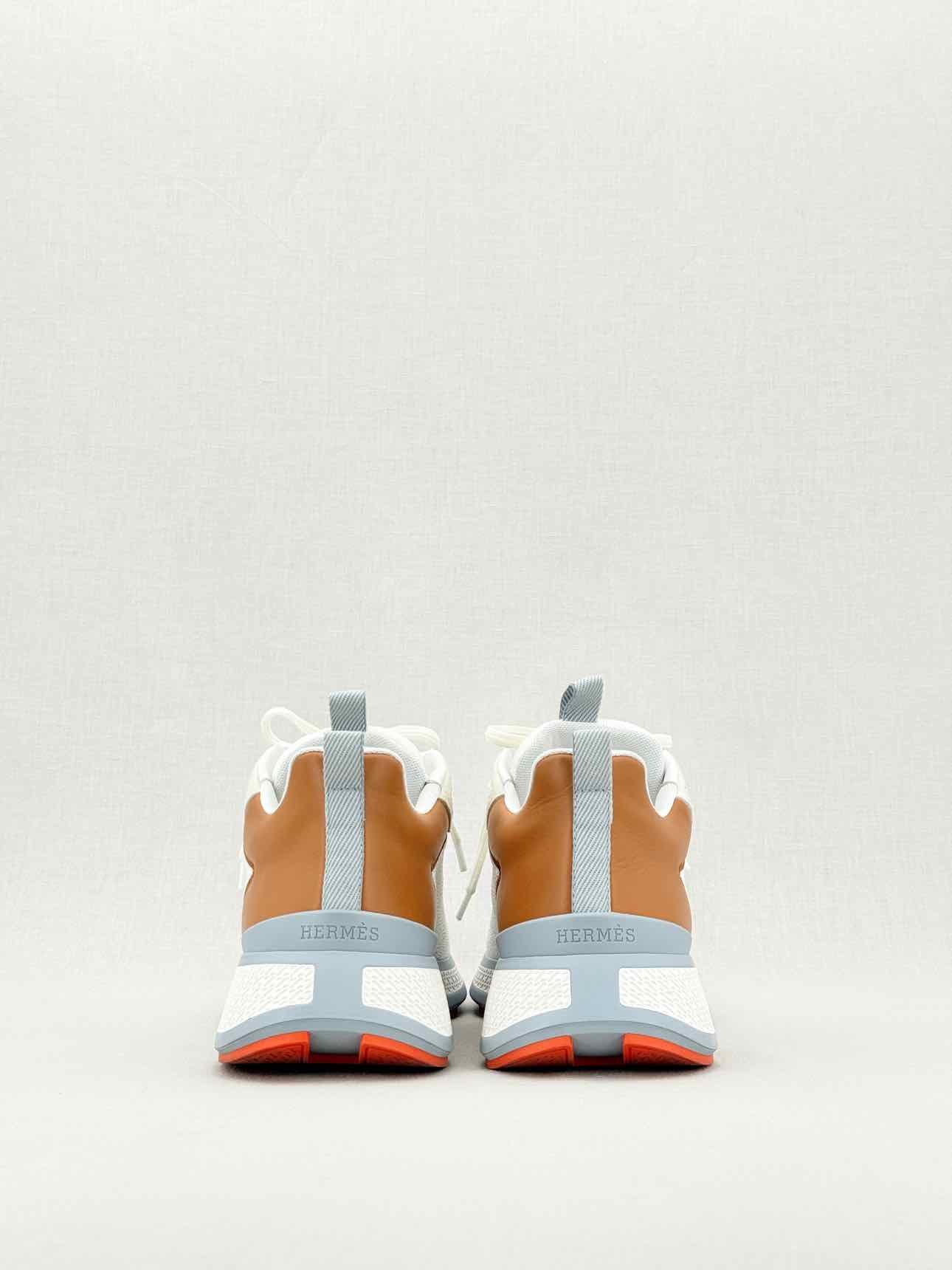 HERMES Heros Blanc / Natural Size EU 38.5 Sneakers