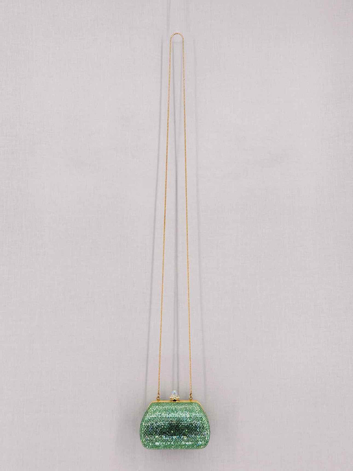JUDITH LEIBER Minaudière Green Clutch