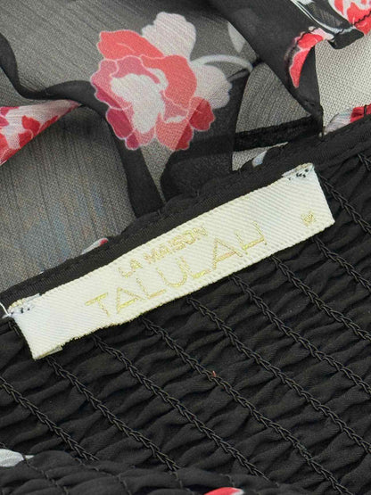 TALULAH Black w/ Red & White Size Medium Midi Dress