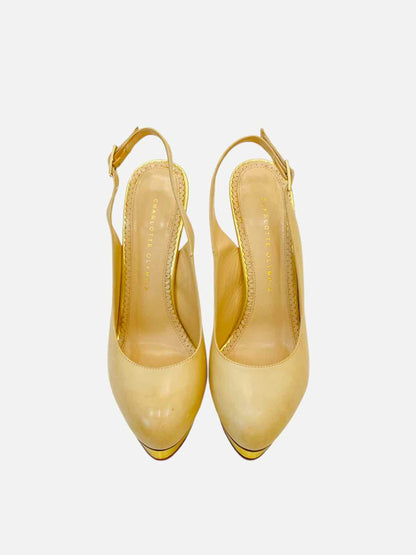 CHARLOTTE OLYMPIA Beige Slingbacks