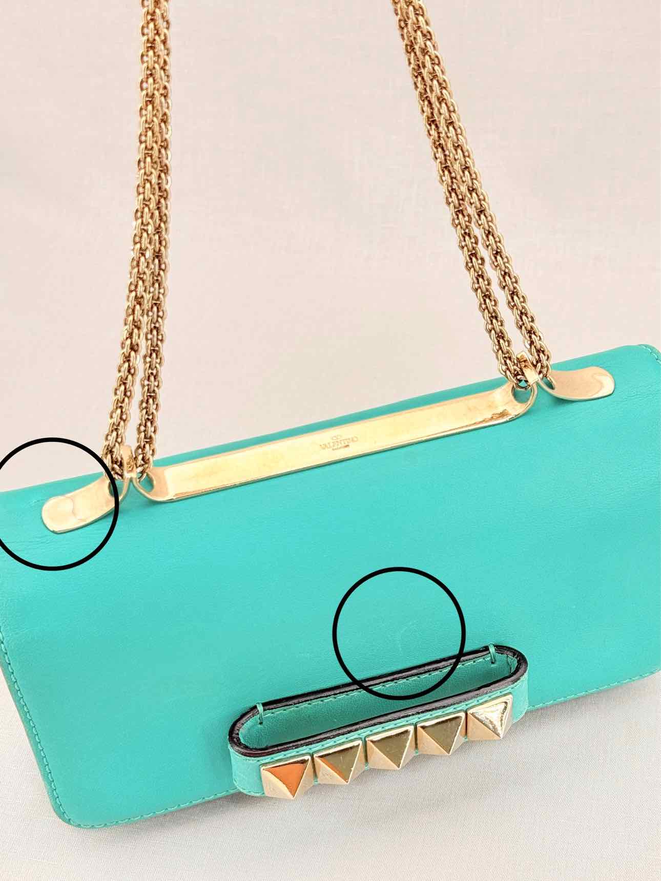 VALENTINO GARAVANI Rockstud Turquoise Shoulder Bag