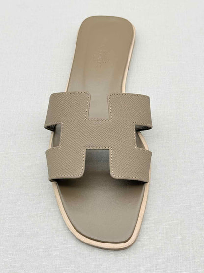 HERMES ORAN Etoupe Size EU 40 Sandals