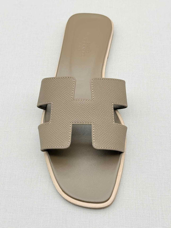 HERMES ORAN Etoupe Size EU 40 Sandals
