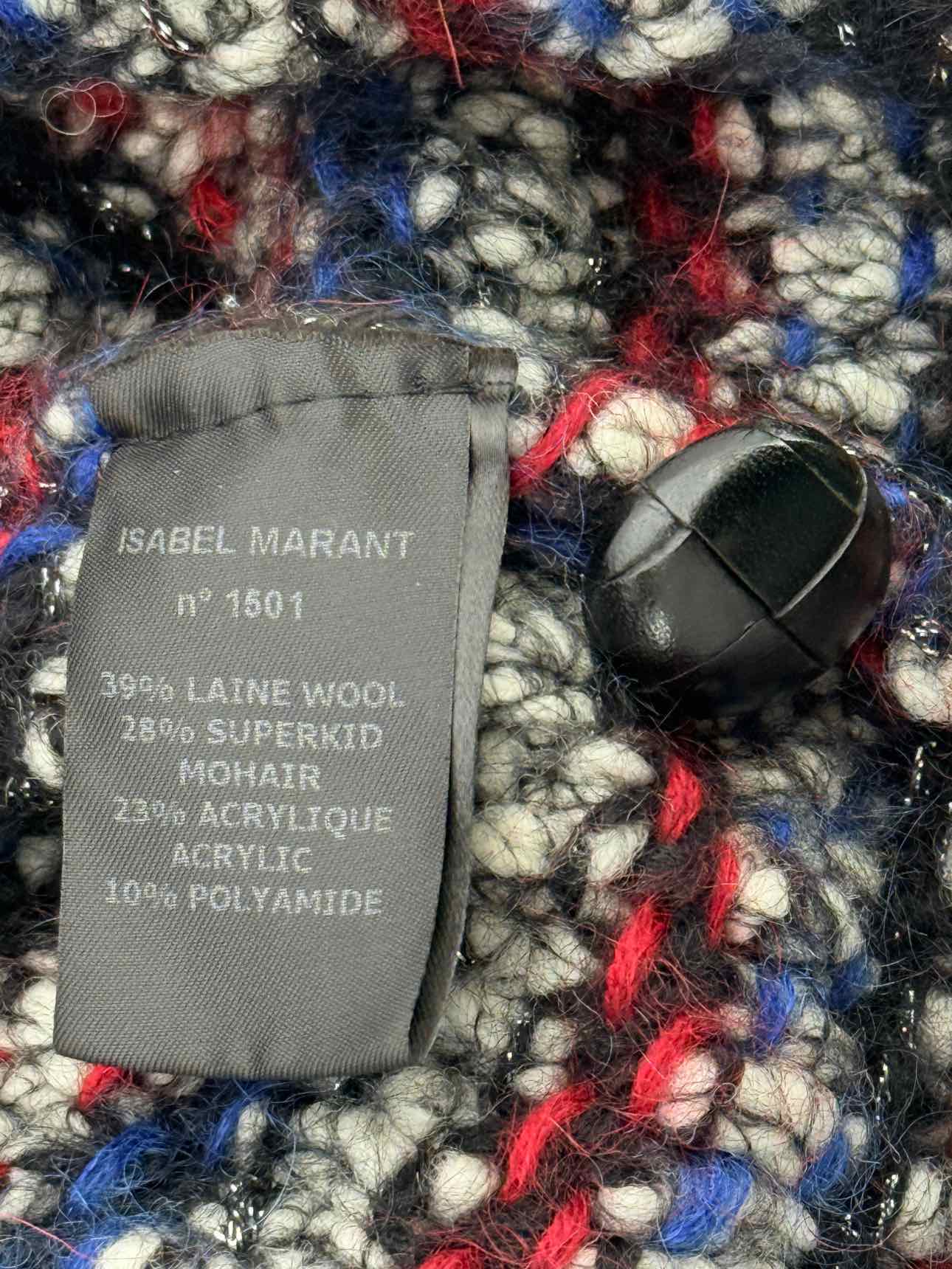 ISABEL MARANT Blue & Red Size US 2 Coat