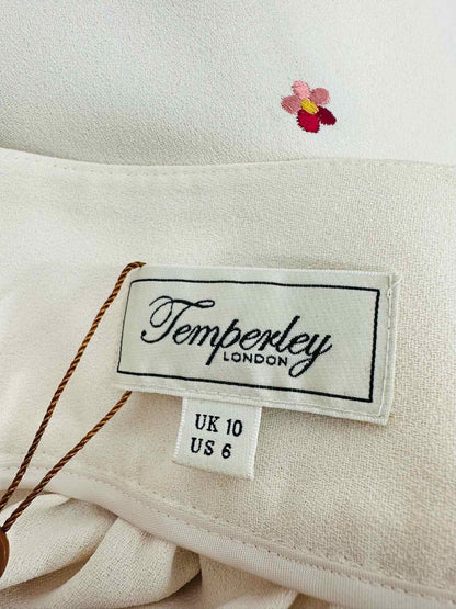 TEMPERLEY LONDON Cream Multicolor Size US 6 Midi Skirt