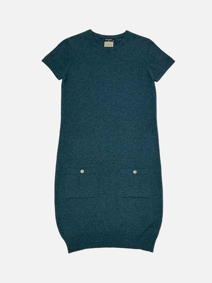 CHANEL Knit Green Size US 2 Short Dress