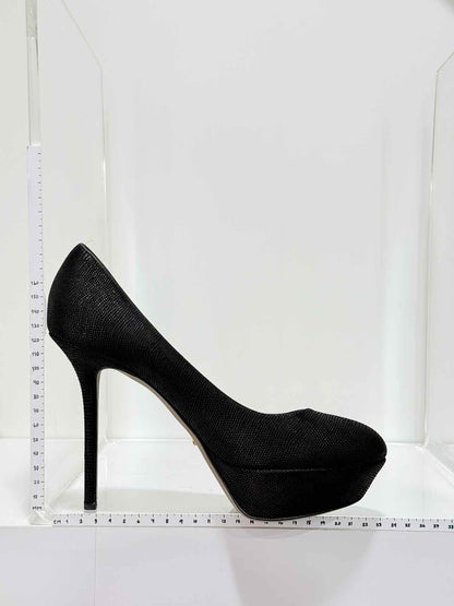 SERGIO ROSSI Black Lizard Embossed Size EU 41 Pumps