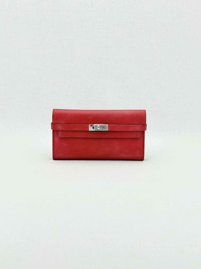 HERMES Burgundy Continental Wallet
