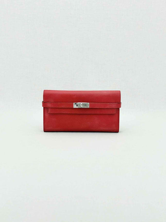 HERMES Burgundy Continental Wallet