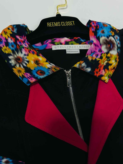 STELLA MCCARTNEY Black Multicolor Size US 4 Short Dress