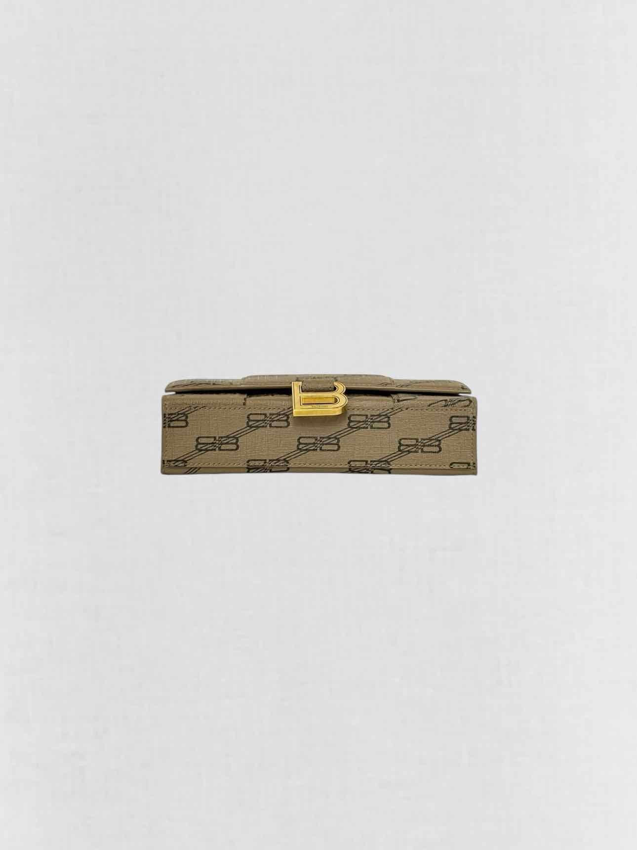 BALENCIAGA Wallet on Chain Brown Monogram Crossbody