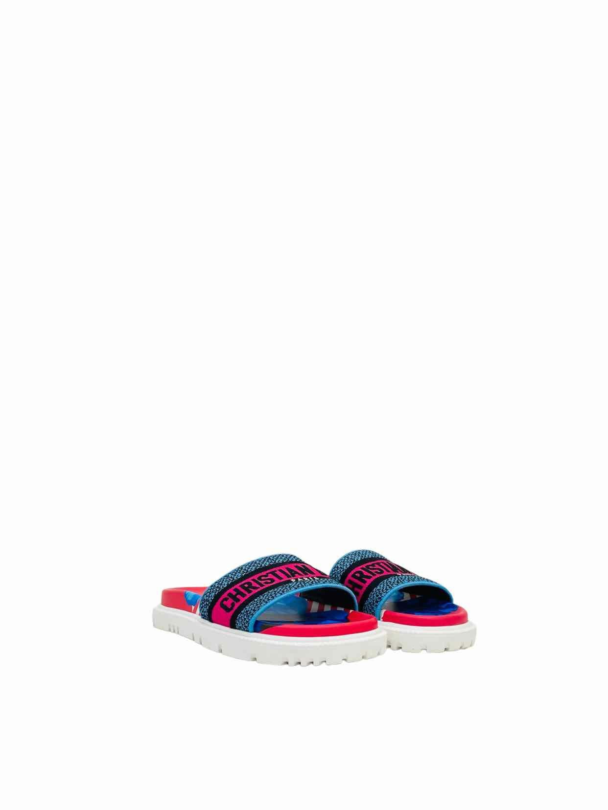 CHRISTIAN DIOR Slide Pink & Blue Size EU 38 Sandals