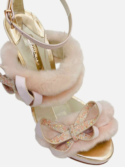 SOPHIA WEBSTER Bella Pink Heeled Sandals 40.5