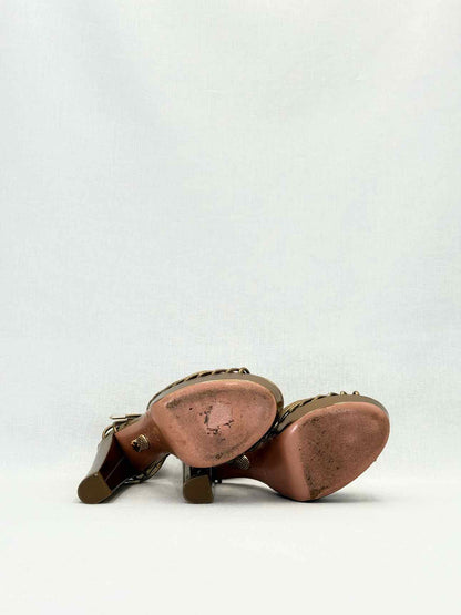 AQUAZZURA Brown Size EU 37.5 Heeled Sandals