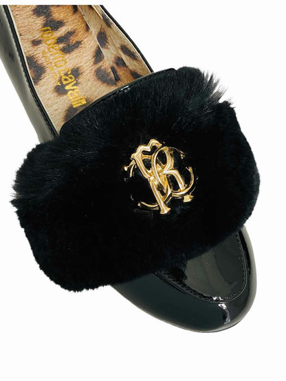 ROBERTO CAVALLI Black Size EU 34 Flats