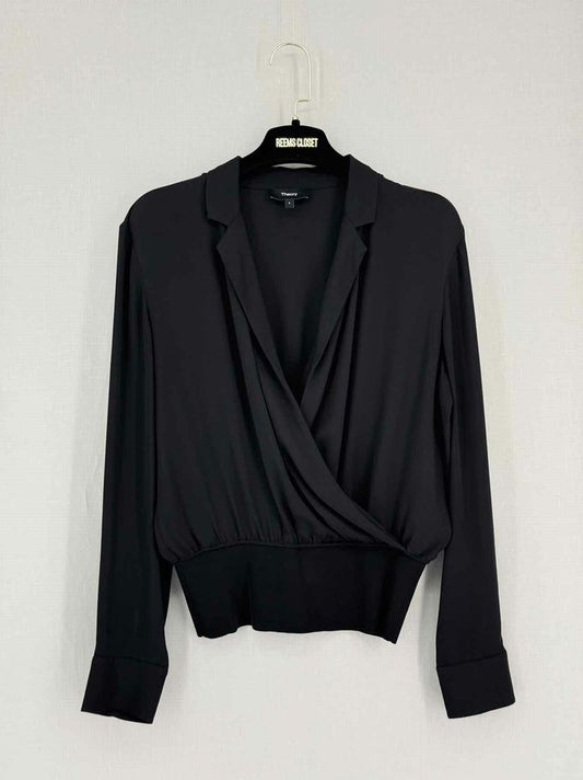 THEORY Black Size Small Blouse