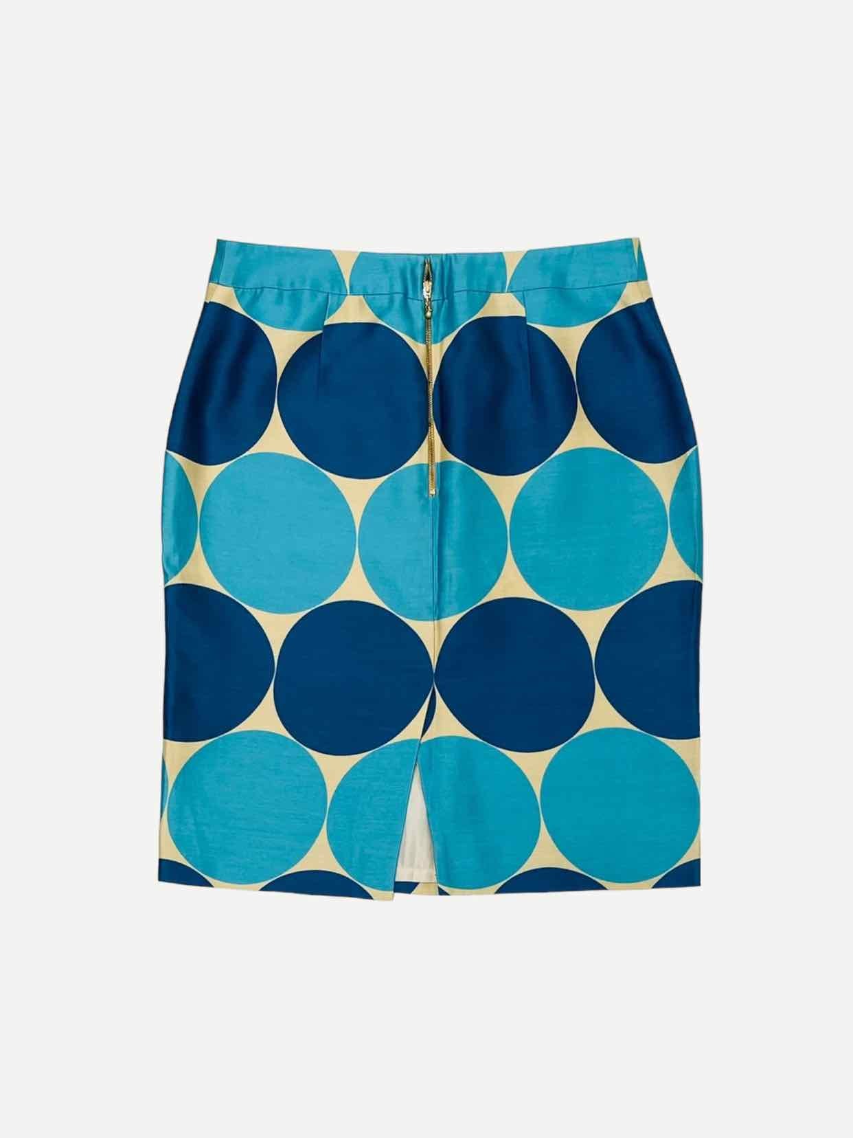 KATE SPADE Mini Blue & White Printed Mini Skirt