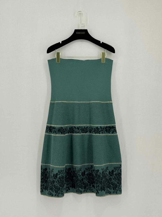 KENZO Green & Black Size XLarge Knee Length Skirt