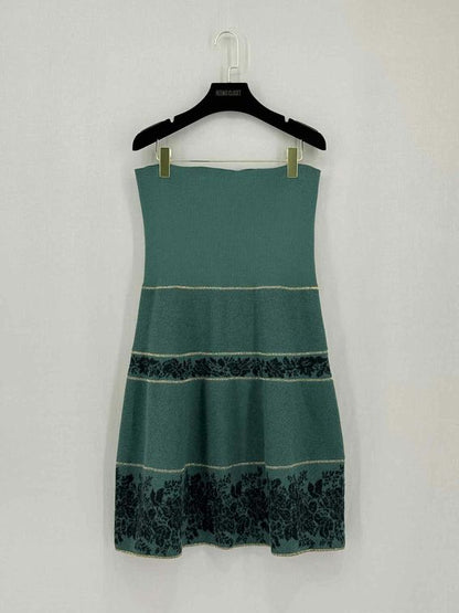 KENZO Green & Black Size XLarge Knee Length Skirt